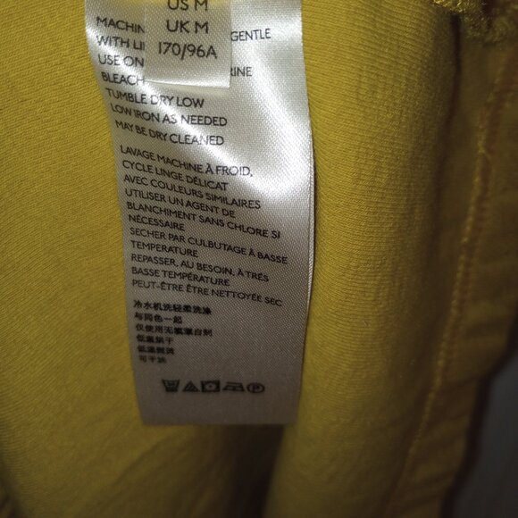 Anthropologie Maeve Gillian Tiered Maxi Dress Yellow Short Sleeve Medium | Maxi - Picture 8 of 8